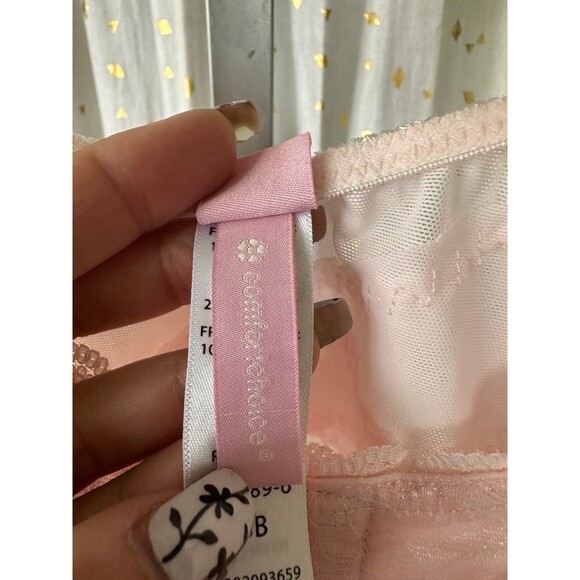 Comfort Choice NWT Pink Posture Support Front Hooks Wireless Lace Trim Bra 48B - Picture 9 of 10